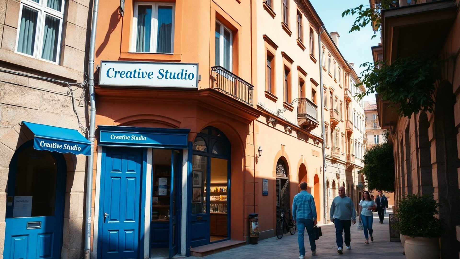 Ulica u Zagrebu s ulazom u kreativni studio Mali Studio